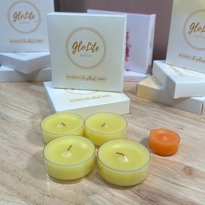 GloLite Large Tealight Candles Wild Lemongrass Citronella NIB